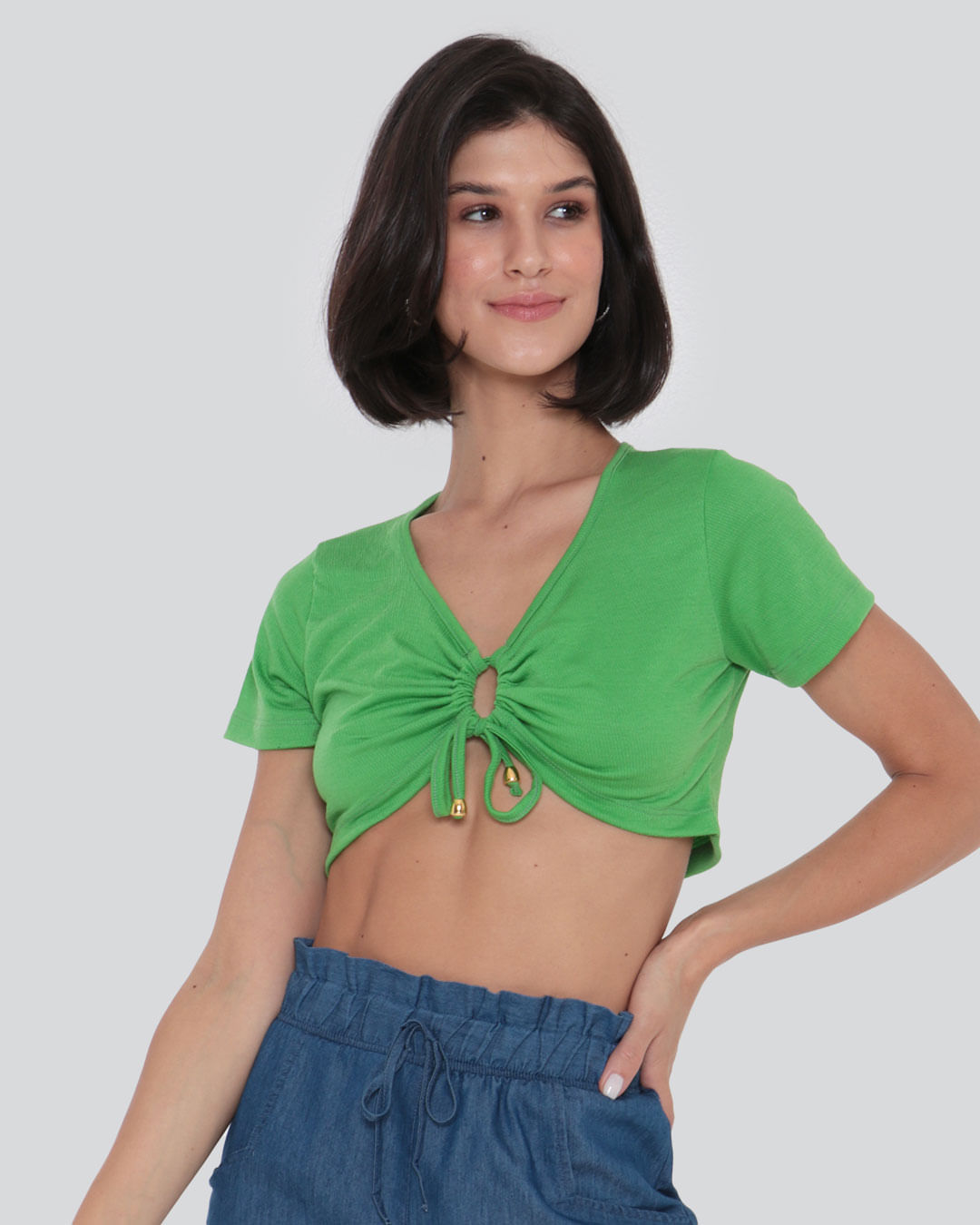Blusa Feminina Cropped Colisse Verde