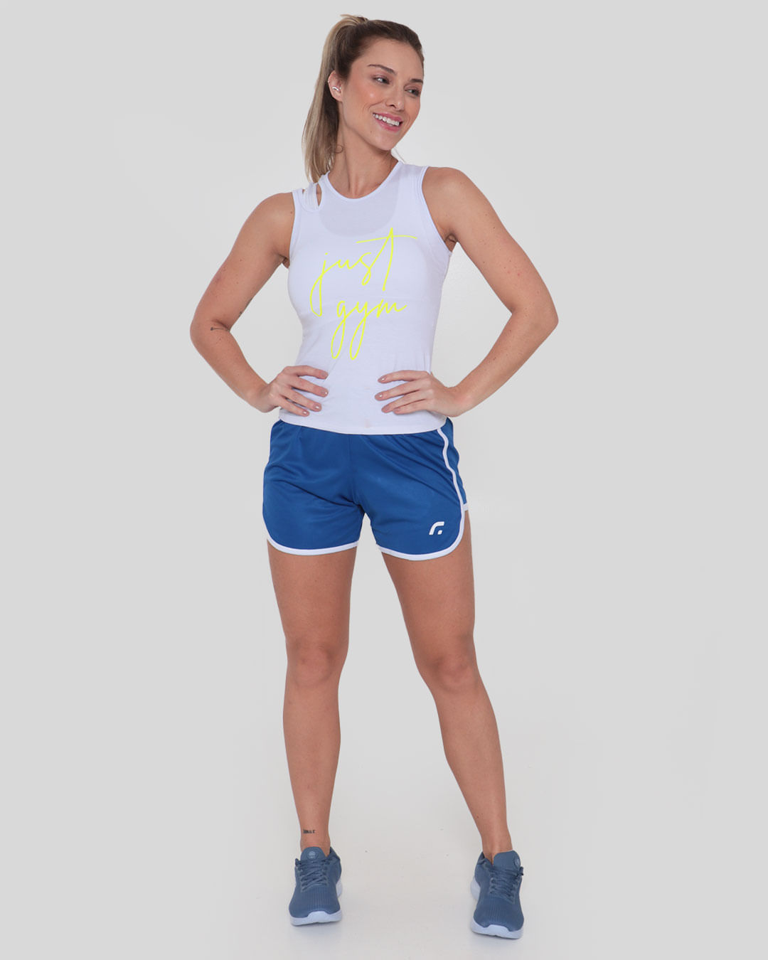 Short Feminino Fitness Fitter Boxer Azul