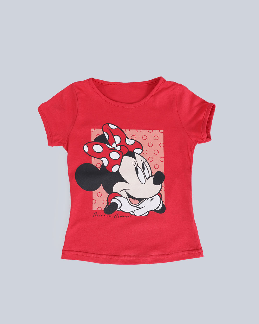 Blusa Bebê Estampa Minnie Disney Vermelha