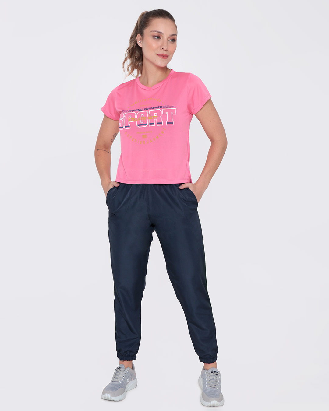 Calça Feminina Fitness Jogger Marinho