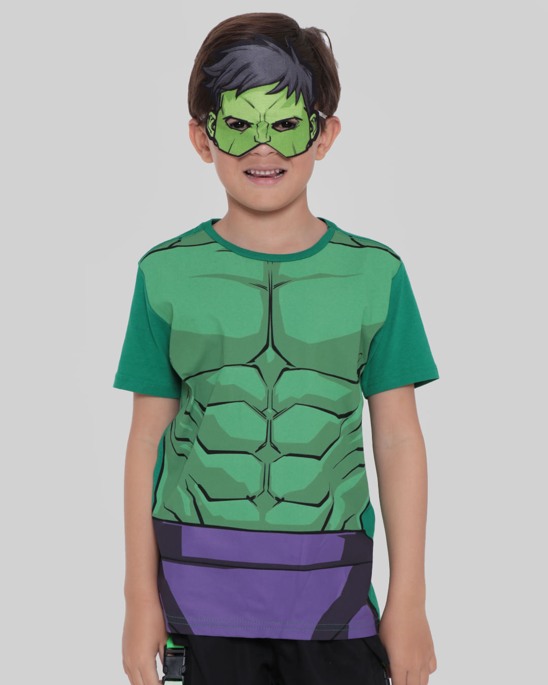 Camiseta Infantil Hulk Brinde Marvel Verde