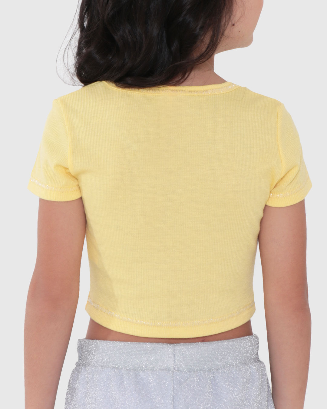 Blusas para meninas amarelas, cropped, junior (9-14 anos) - GLAMI