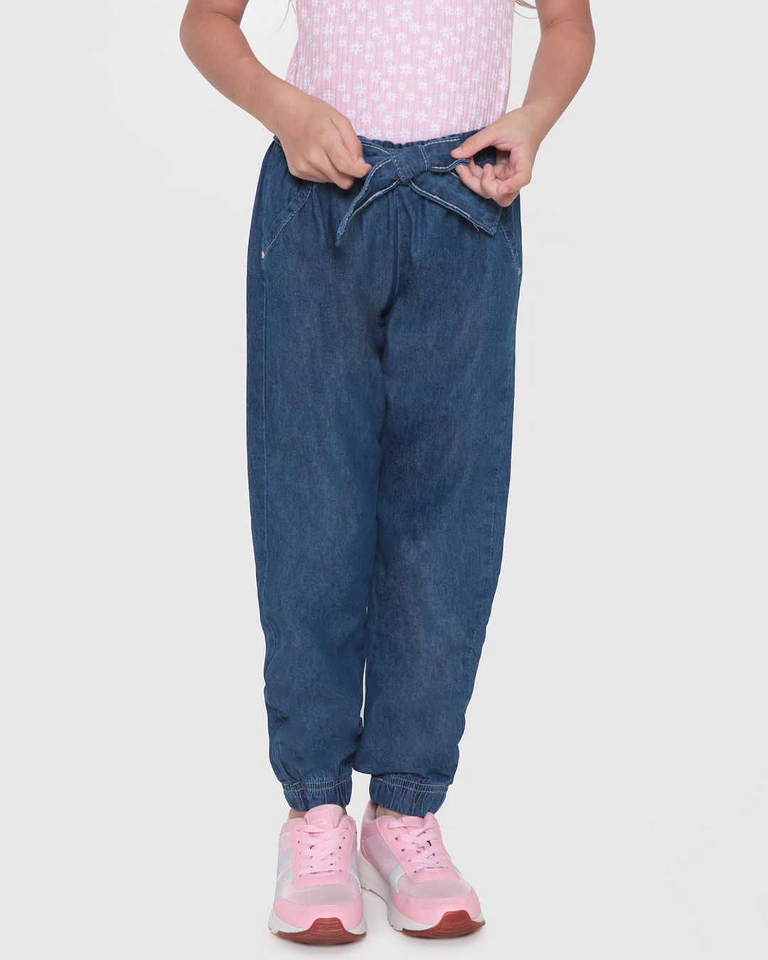 Calça Jeans Infantil Clochard Azul Médio