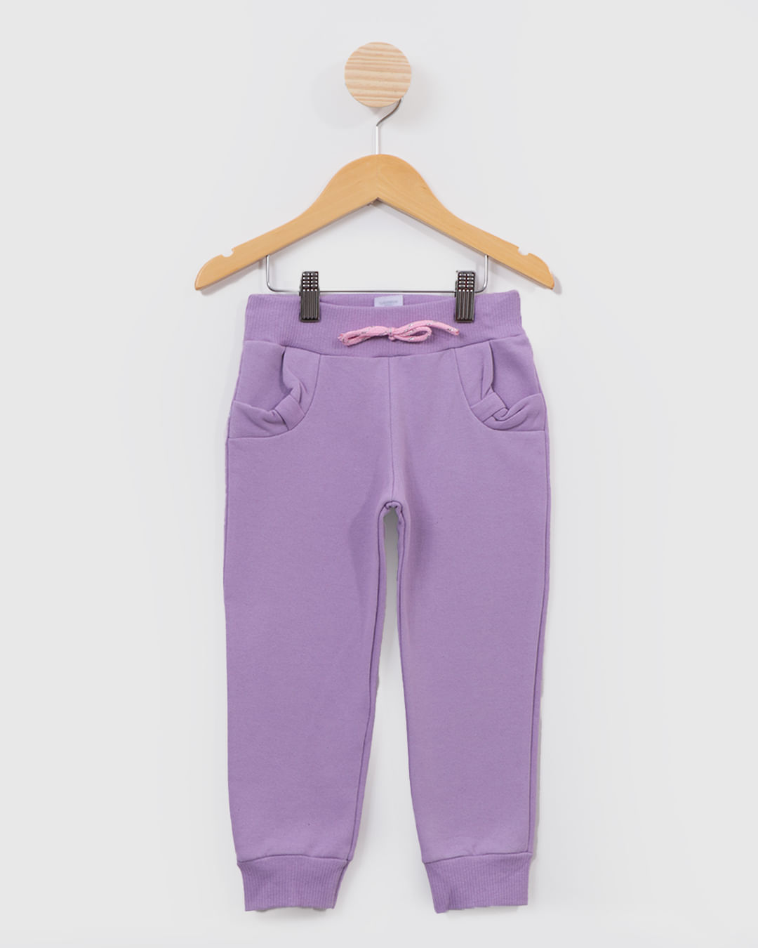 Calça Bebê Moletom Jogger Lilás