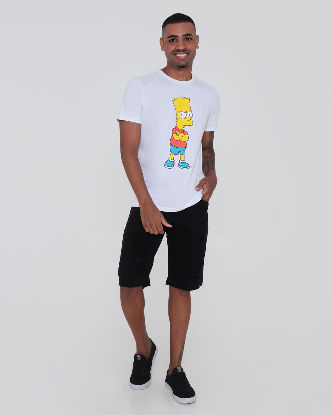 Camiseta Masculina Simpsons Branca