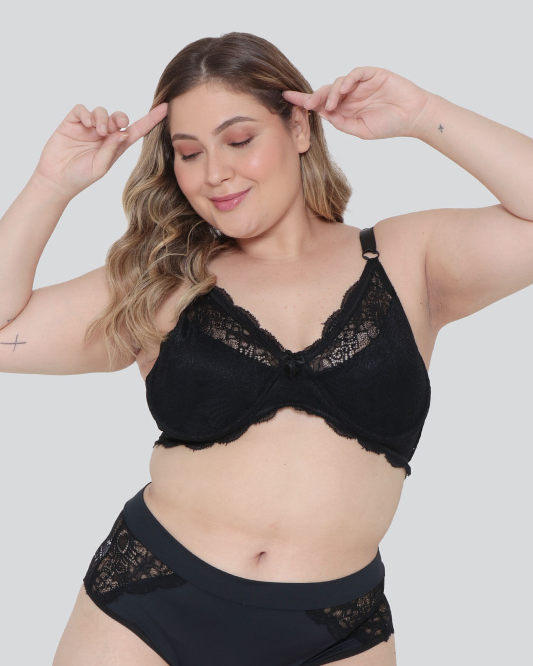 Sutiã Plus Size Feminino Avulso Sem Bojo Preto