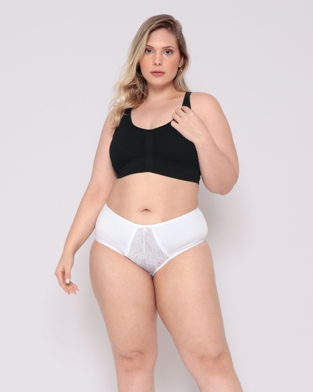 Sutiã Plus Size Feminino Bojo Removível Preto