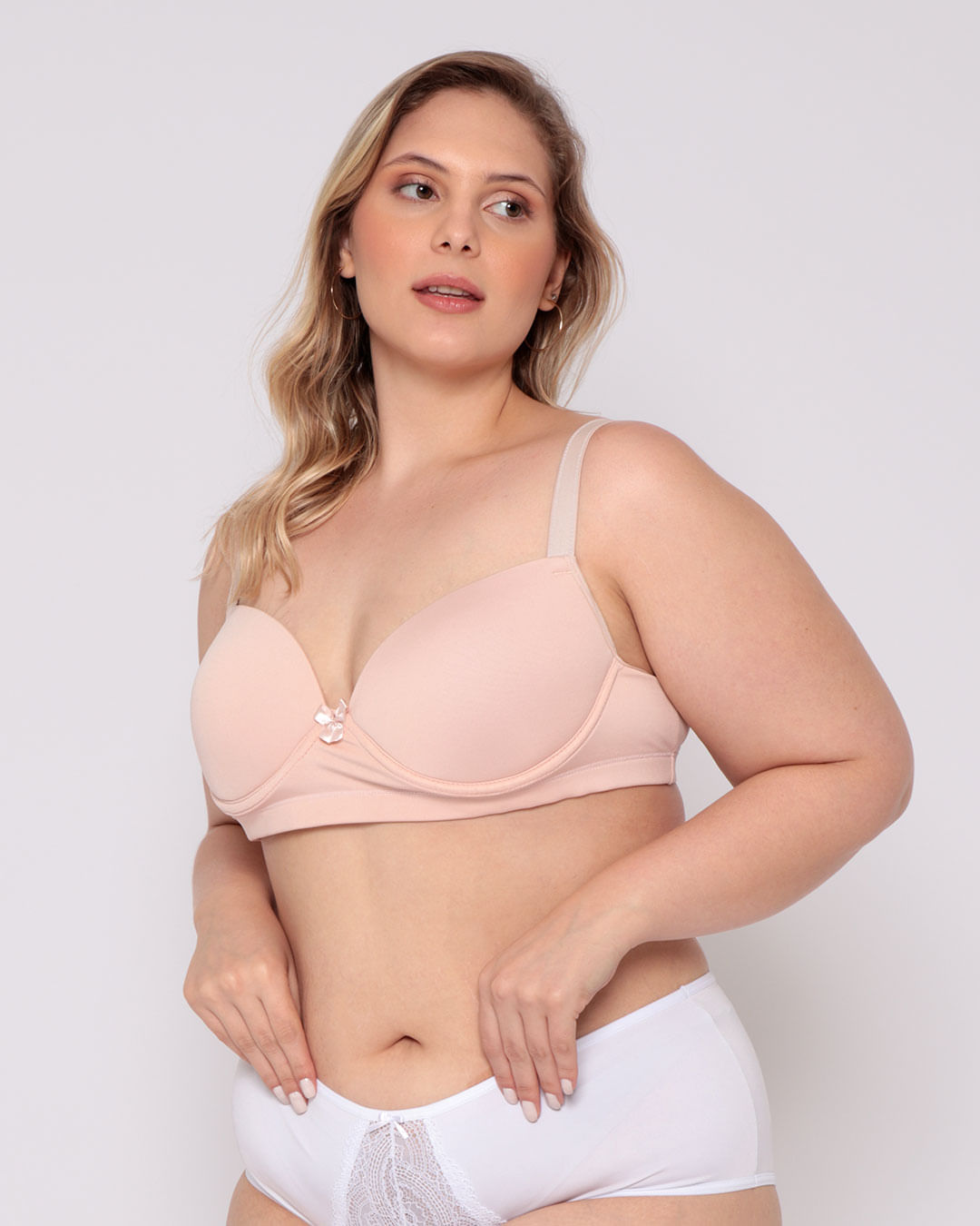 Sutiã Plus Size Feminino Com Base Bege Claro