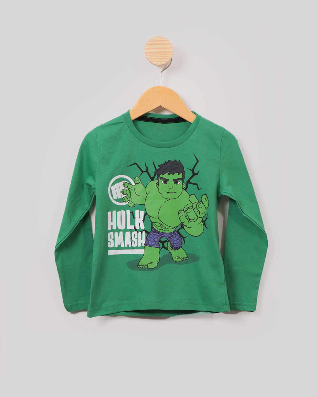 Camiseta Bebê Hulck Marvel Verde