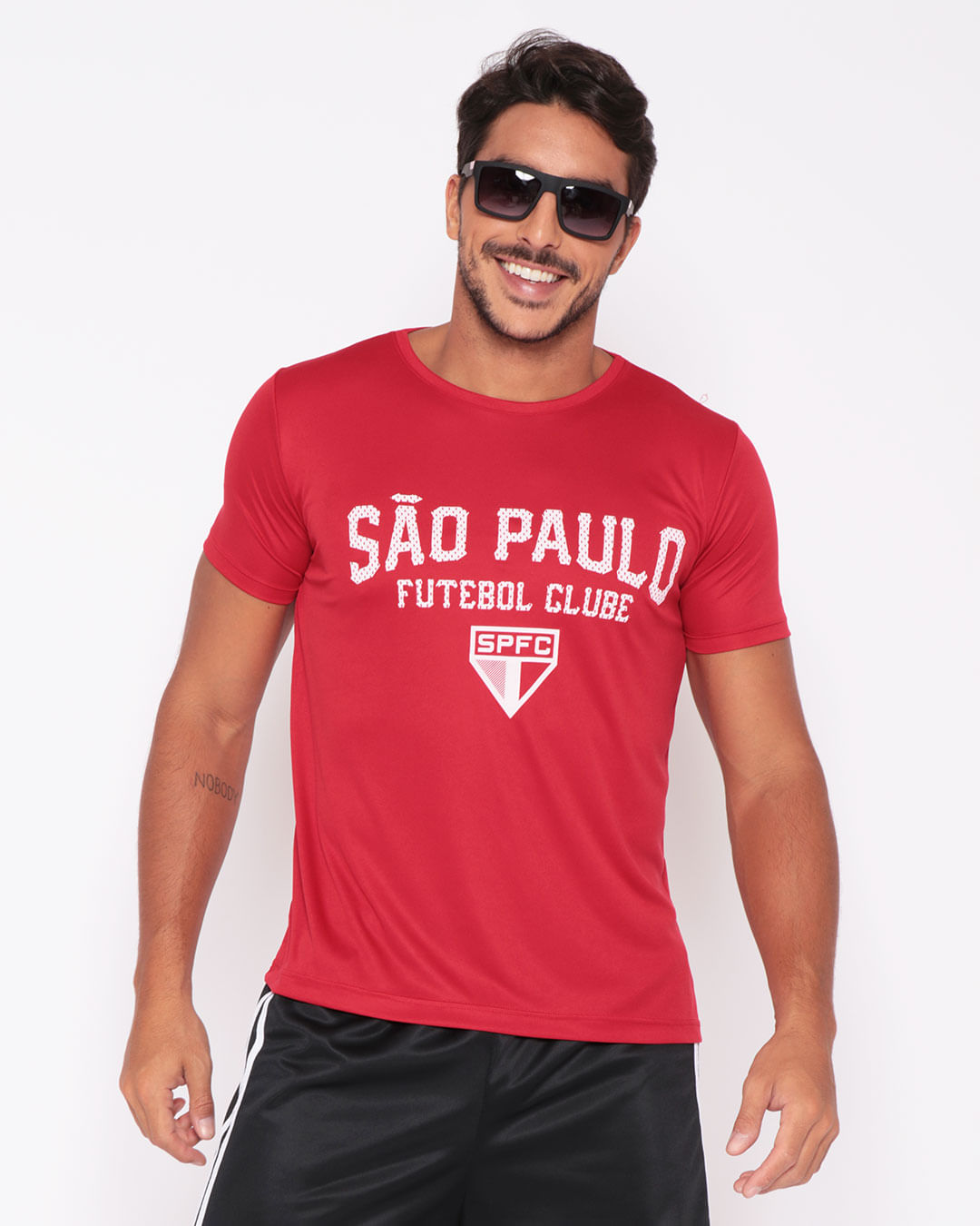 Camiseta Masculina Esporte Time São Paulo Vermelha