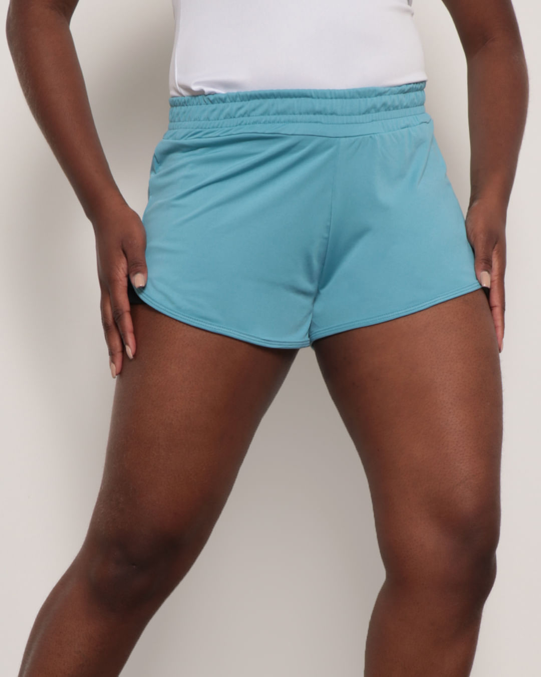 Short Feminino Fitness Ciclista Azul