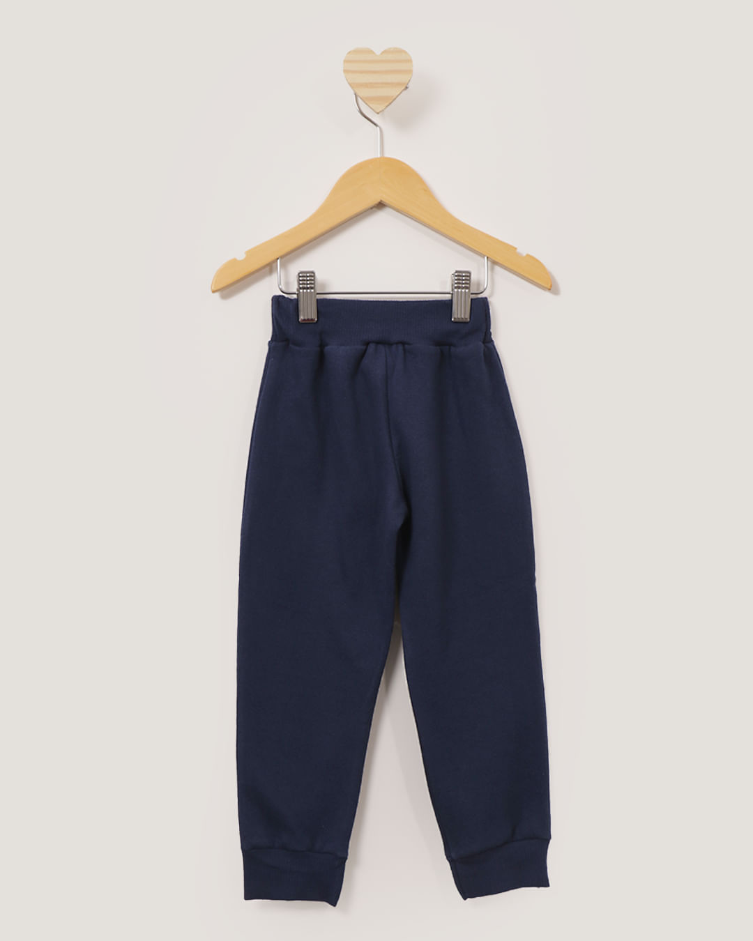 Calça Moletom Bebê Jogger Laço Marinho