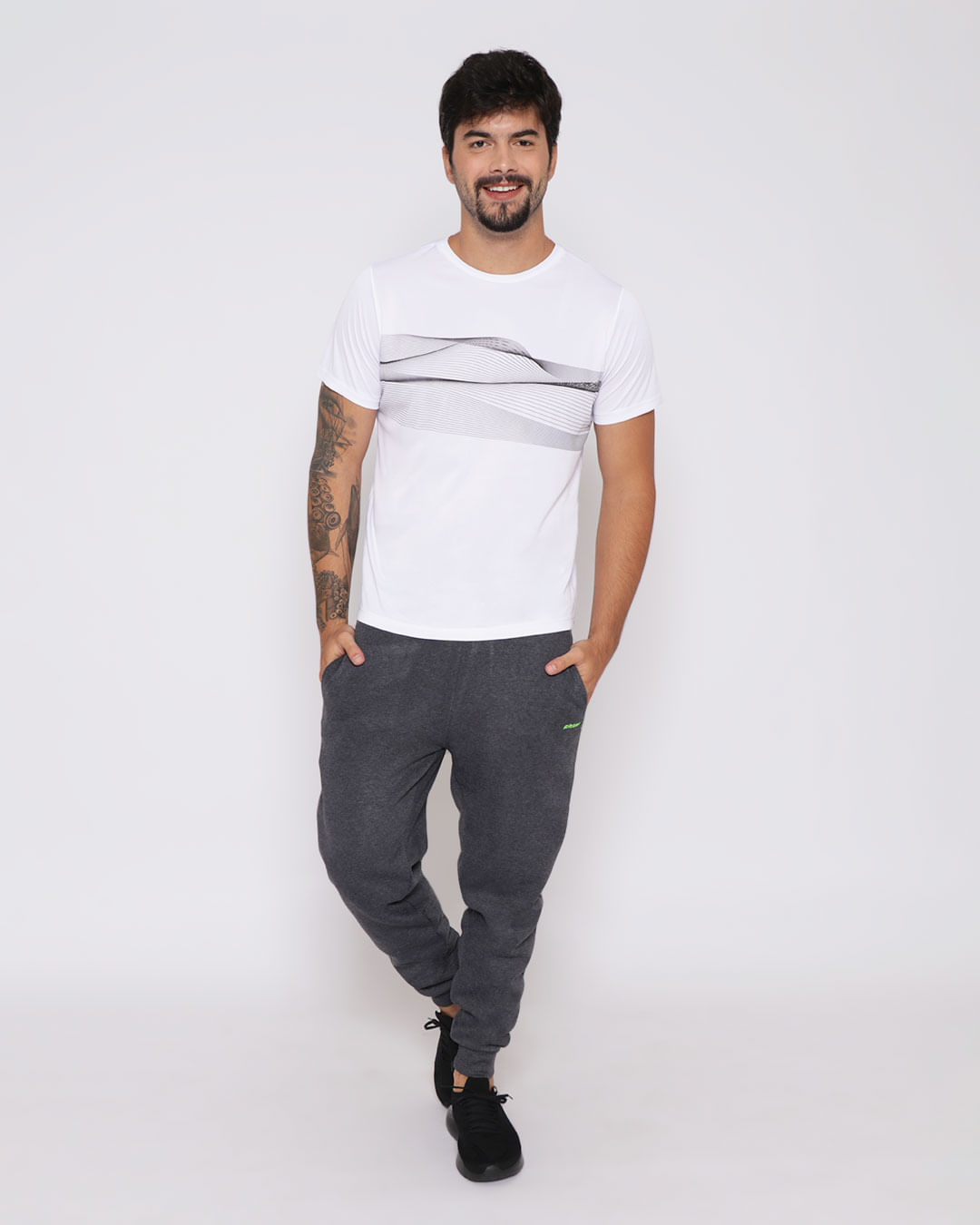 Camiseta Masculina Fitness Branca