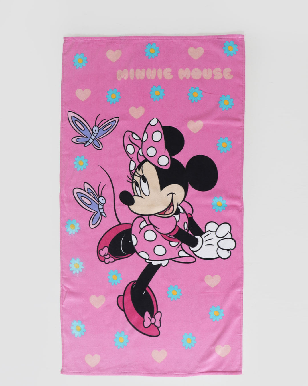 Toalha Banho Infantil 70X130 Minnie Mouse Disney Rosa