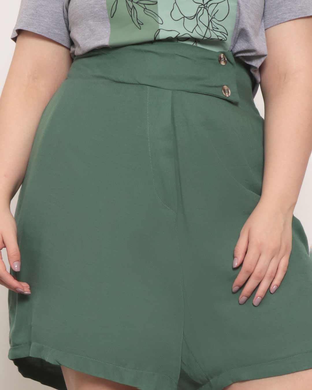Short Feminino Viscose Plus Size - Lojas Maxshop