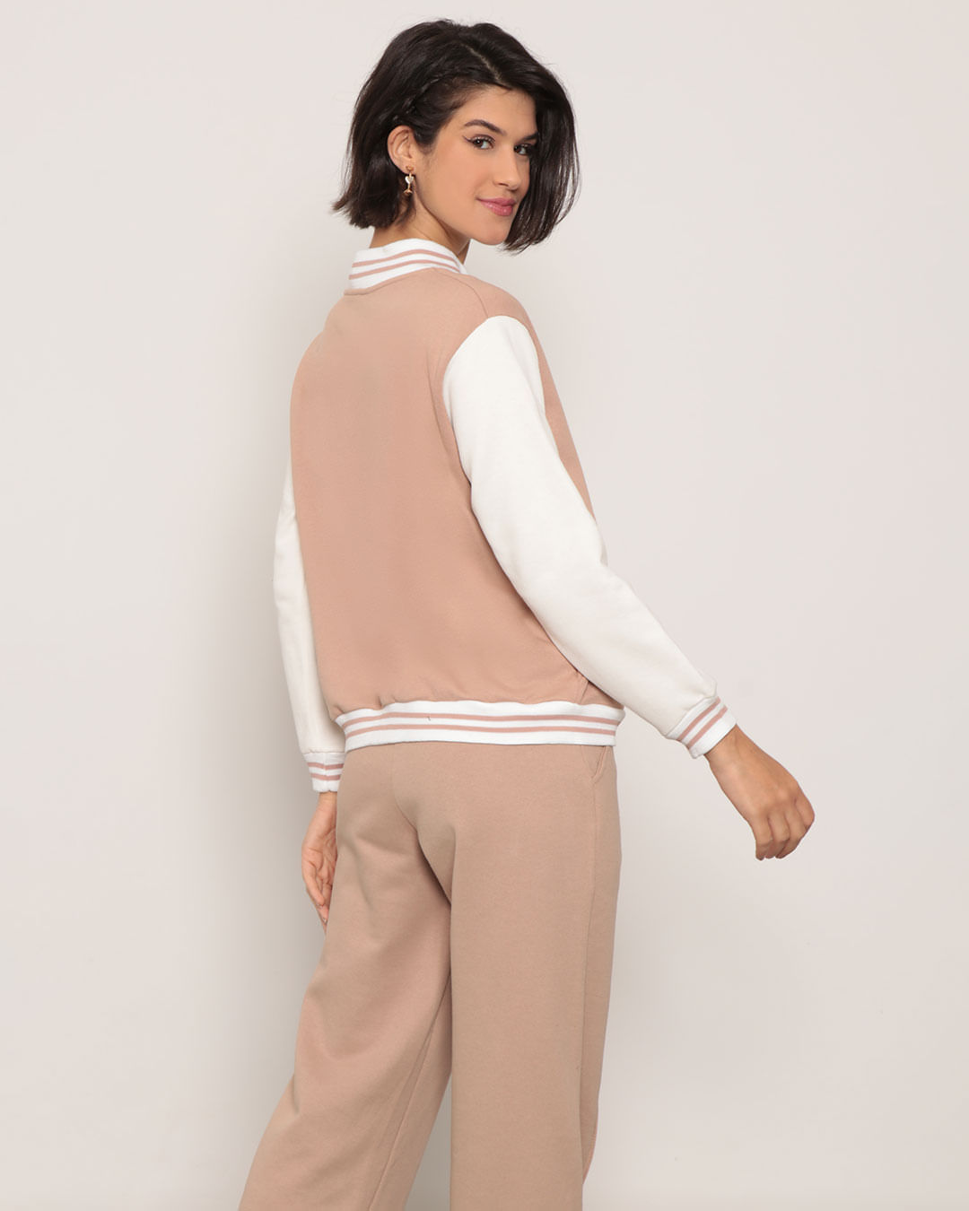 Jaqueta bomber college sales feminina