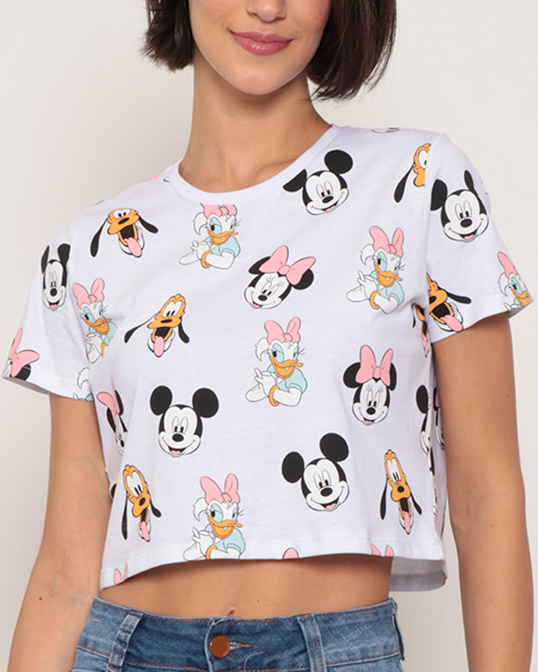 Blusa Tico E Teco Manga Curta Disney Feminina - Branco