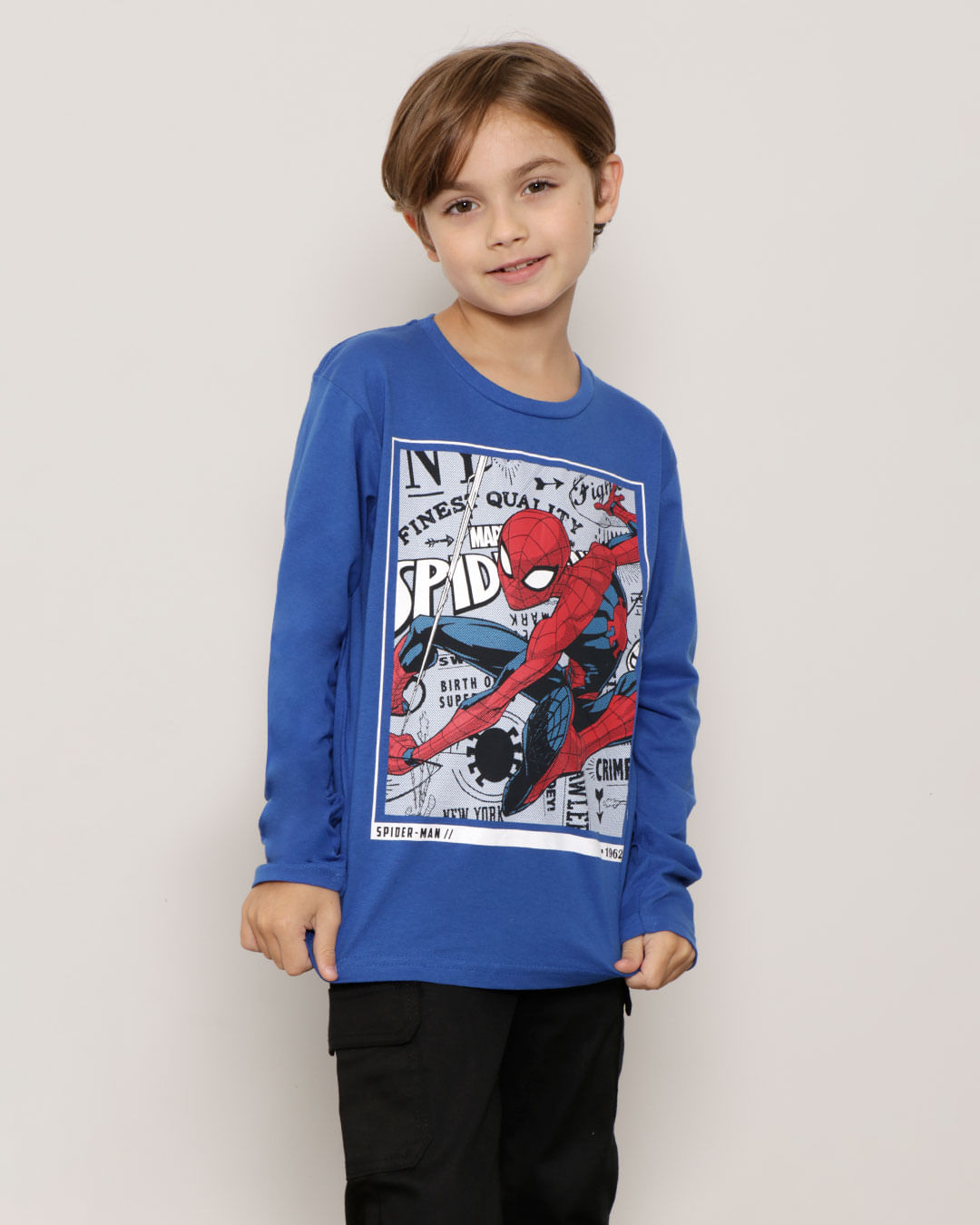 ​Camiseta Infantil Homem Aranha Marvel Azul
