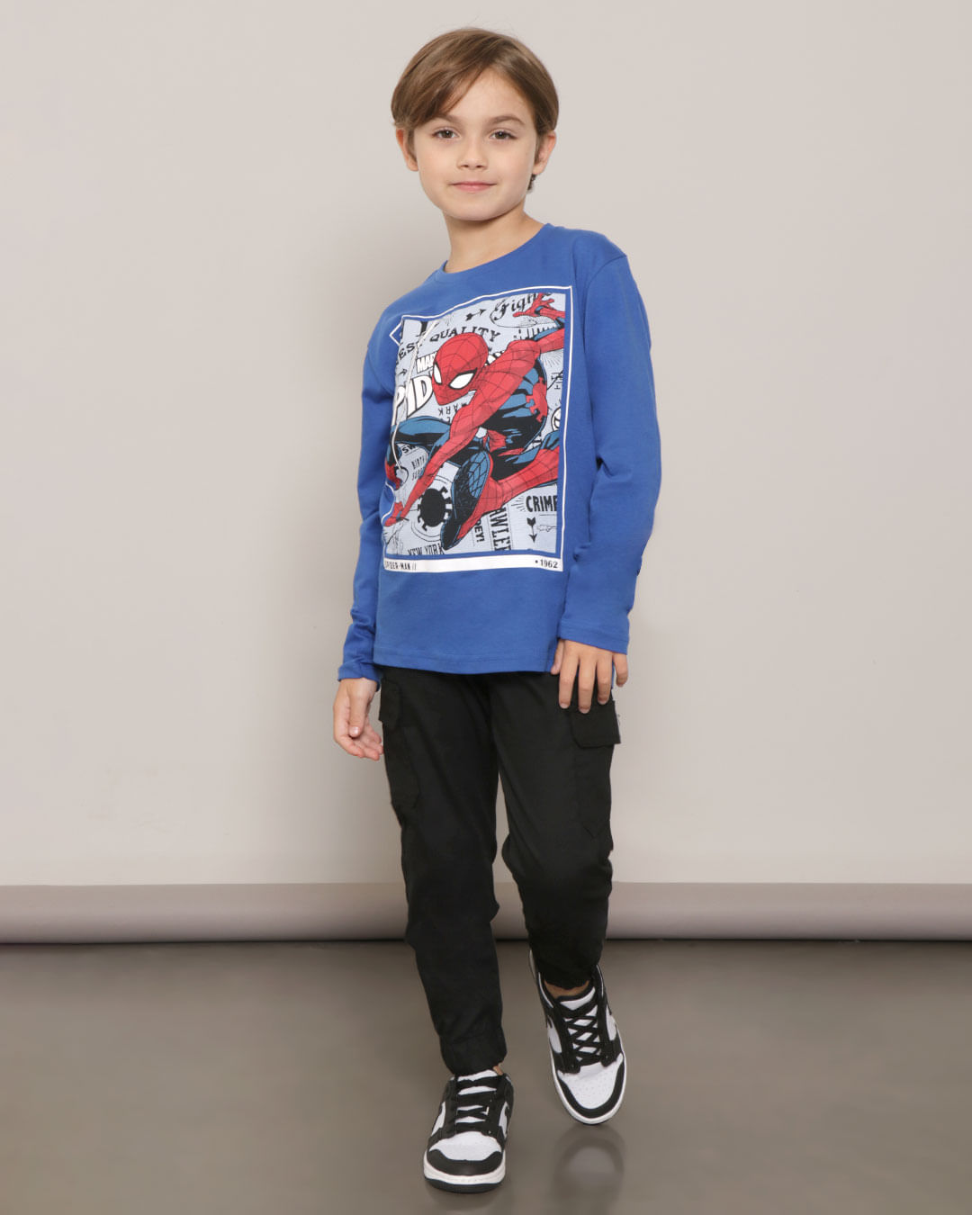​Camiseta Infantil Homem Aranha Marvel Azul