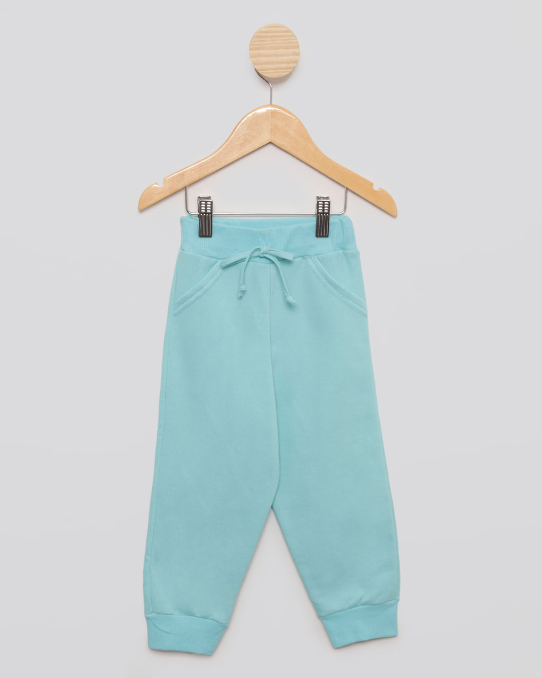 Calça Moletom Bebê Jogger Azul Claro