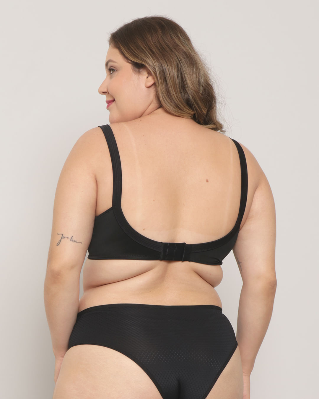 Sutiã Plus Size Feminino DelRio Base Sem Bojo Sustentação Preto