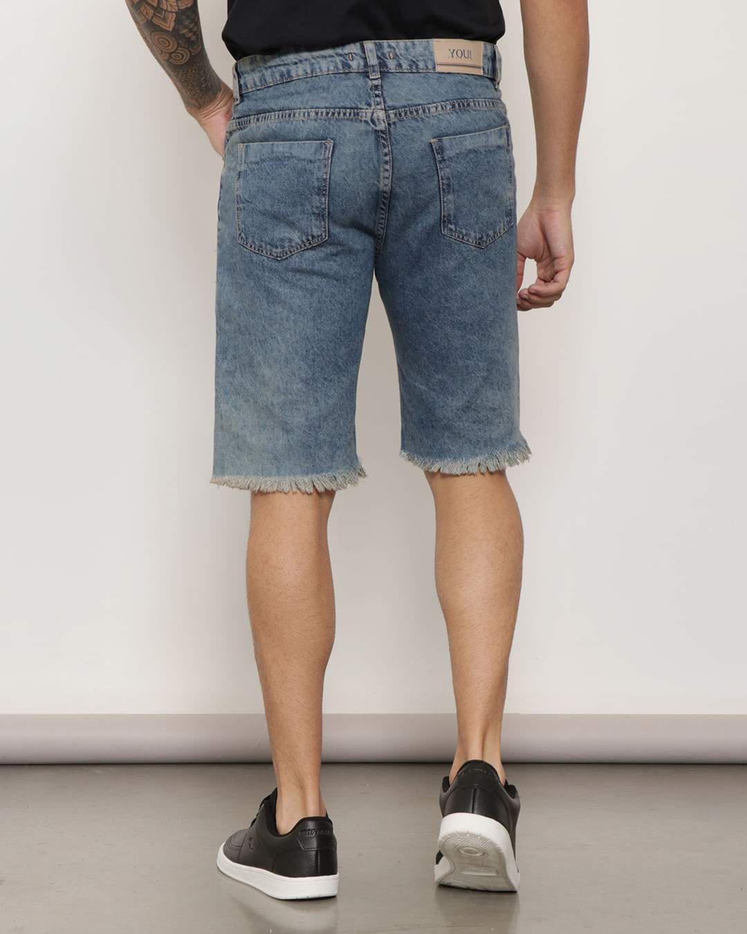 Bermuda jeans desfiada store masculina