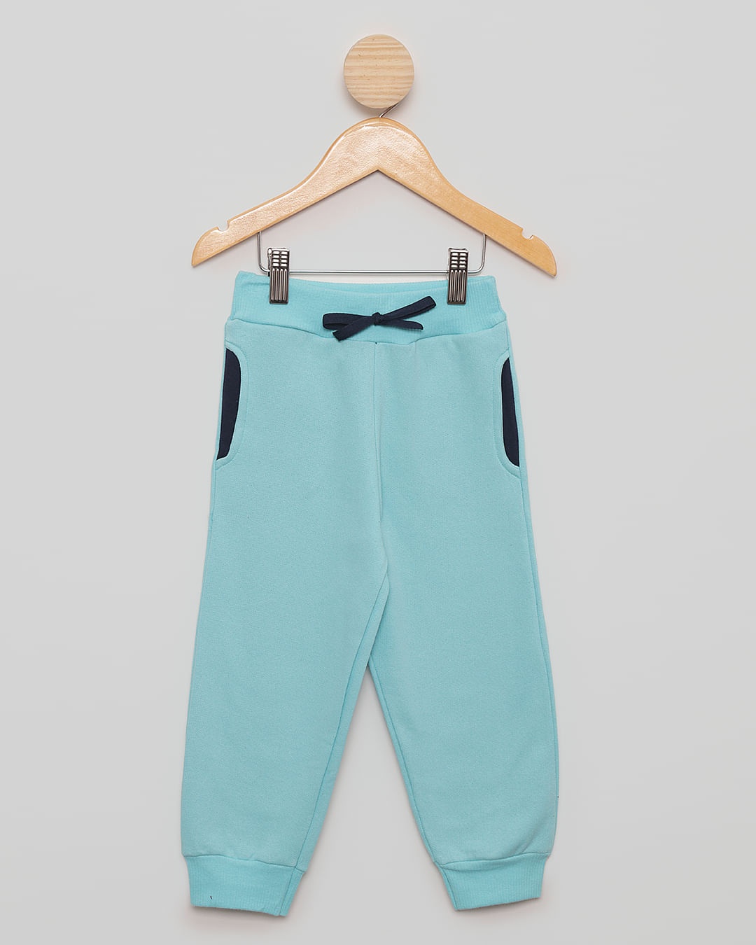 Calça Moletom Bebê Jogger Azul Claro