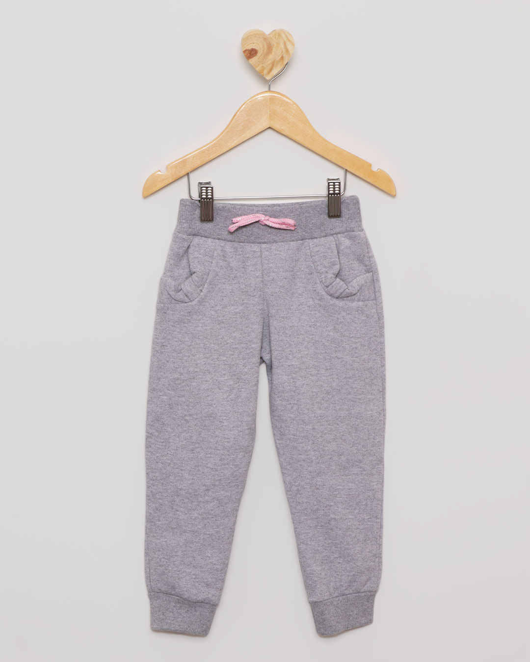 Calça Bebê Moletom Jogger Cinza