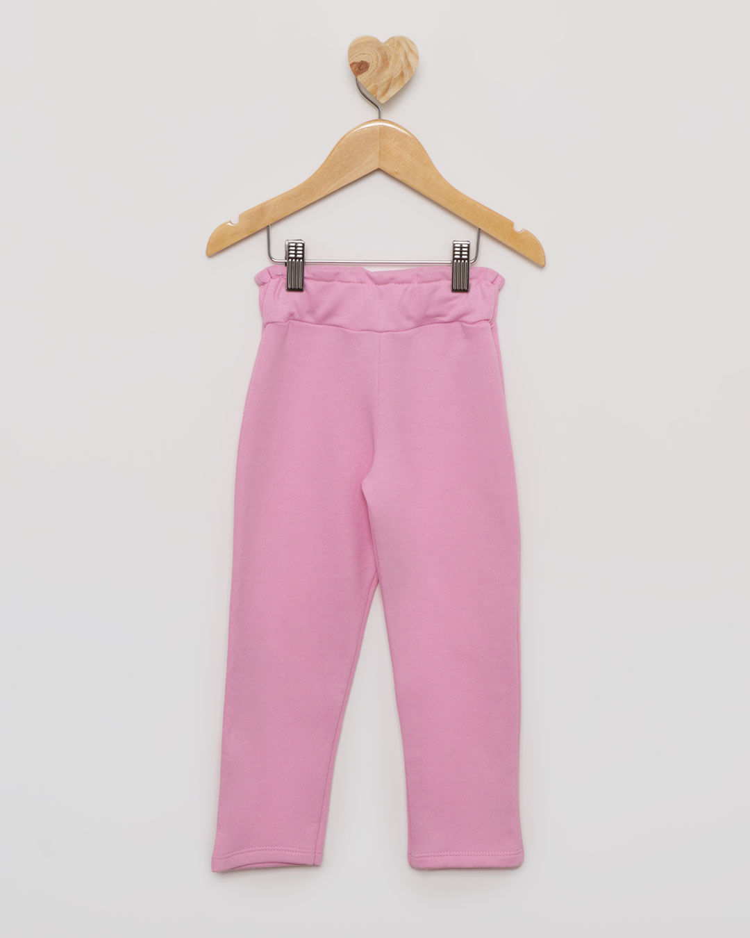 Calça Bebê Moletom Jogger Rosa