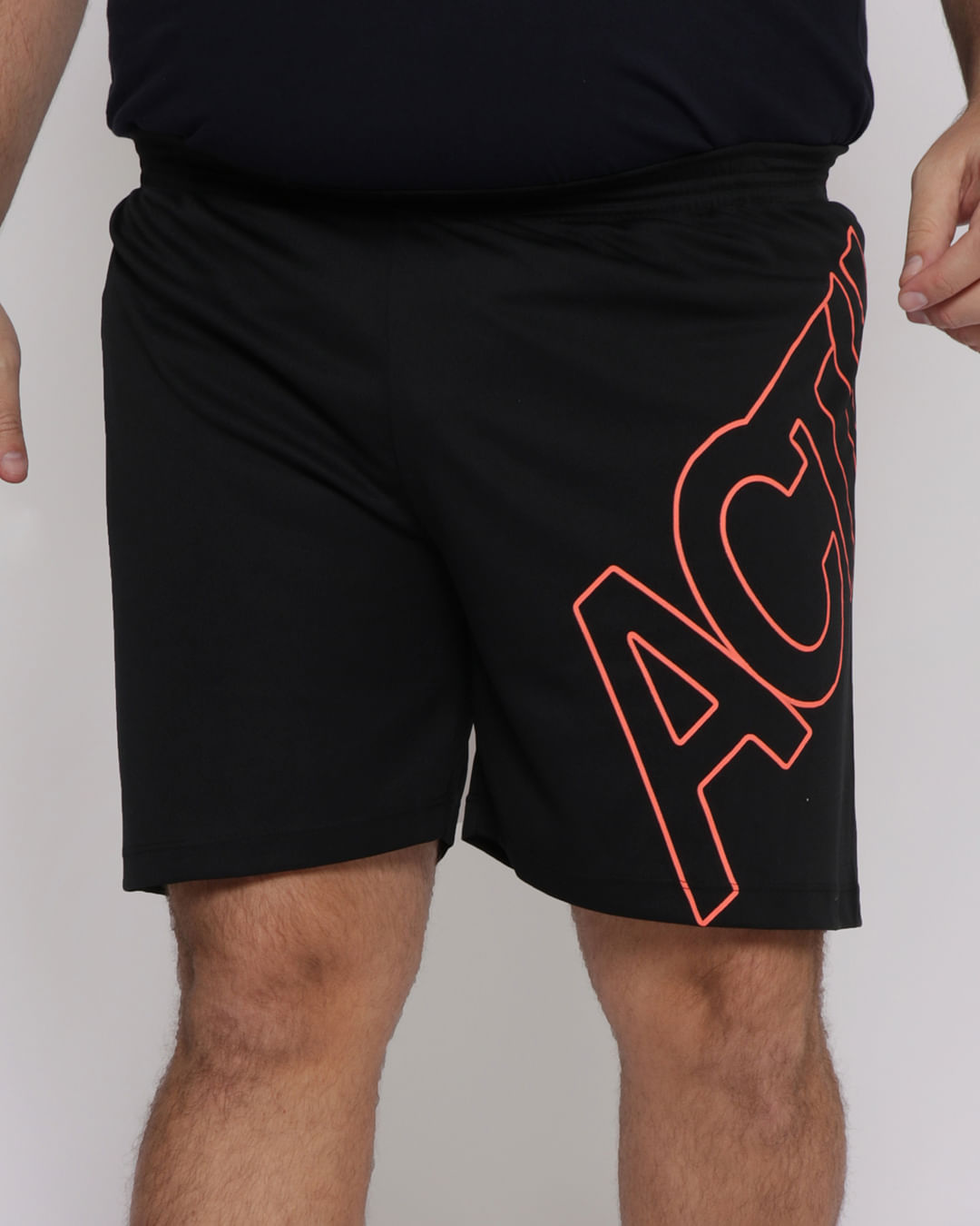 Bermuda Plus Size Masculina Esporte Estampa Active Preto