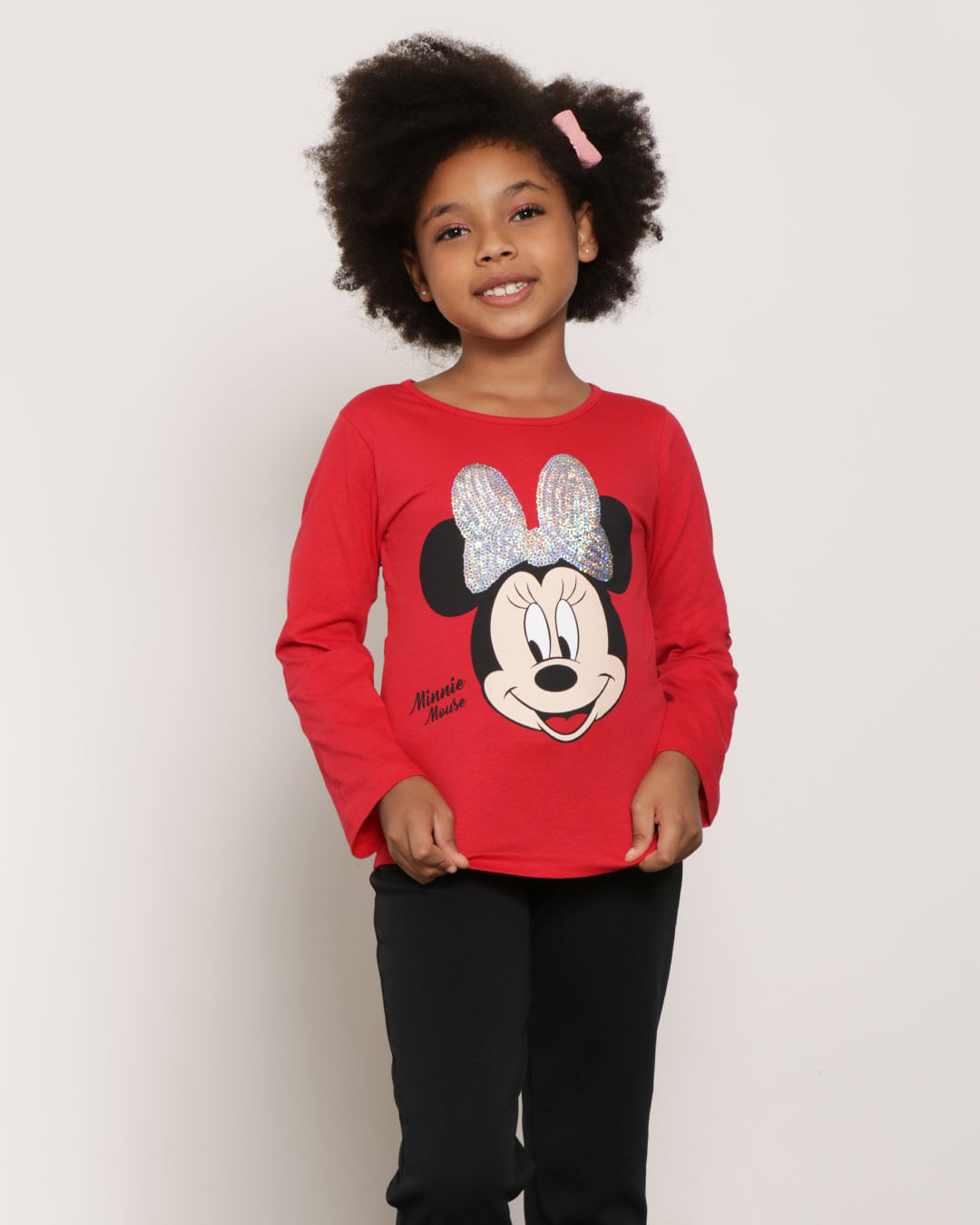 Blusa infantil Minnie Mouse Disney Vermelha