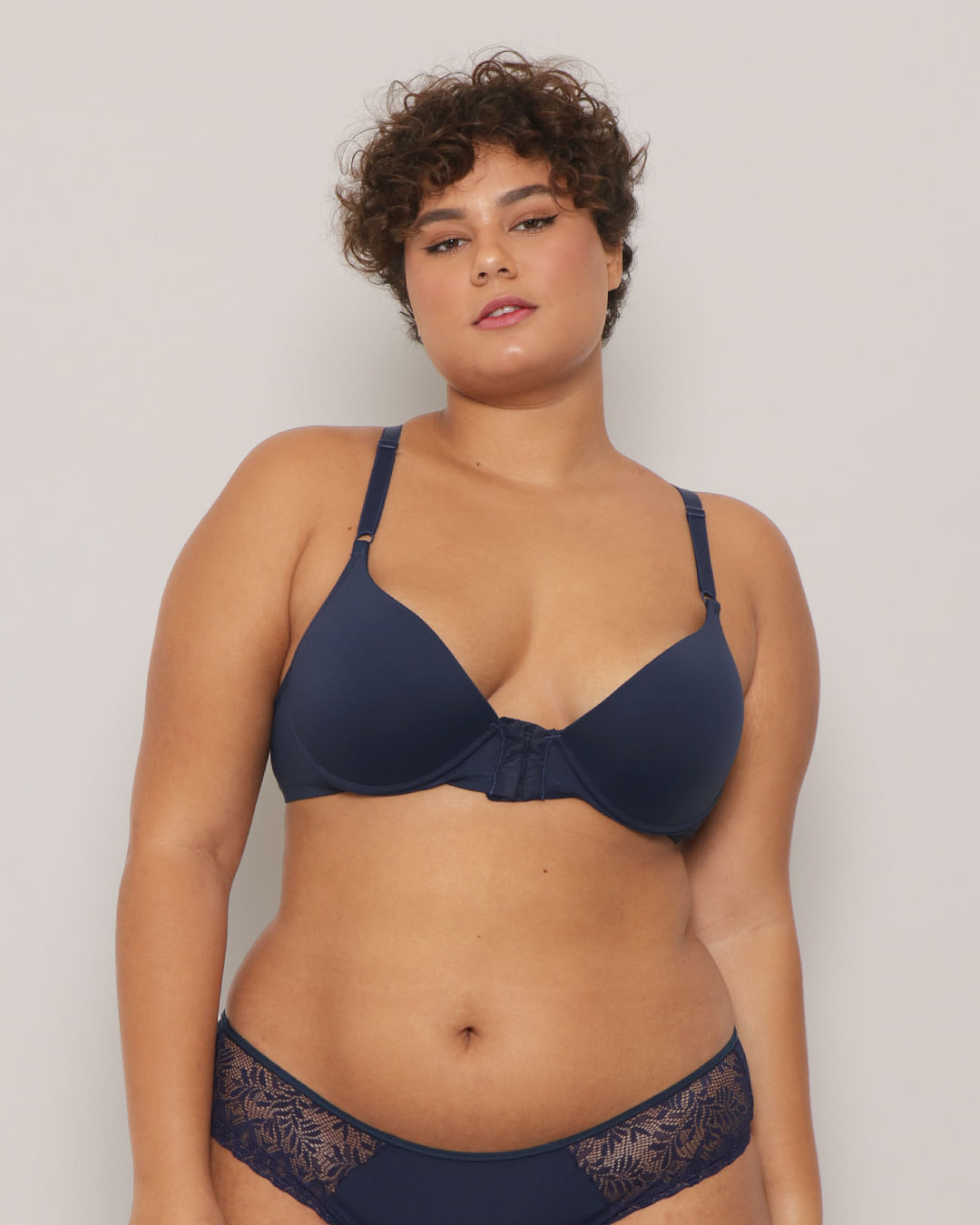 Sutiã Plus Size Feminino Base Nadador Marinho