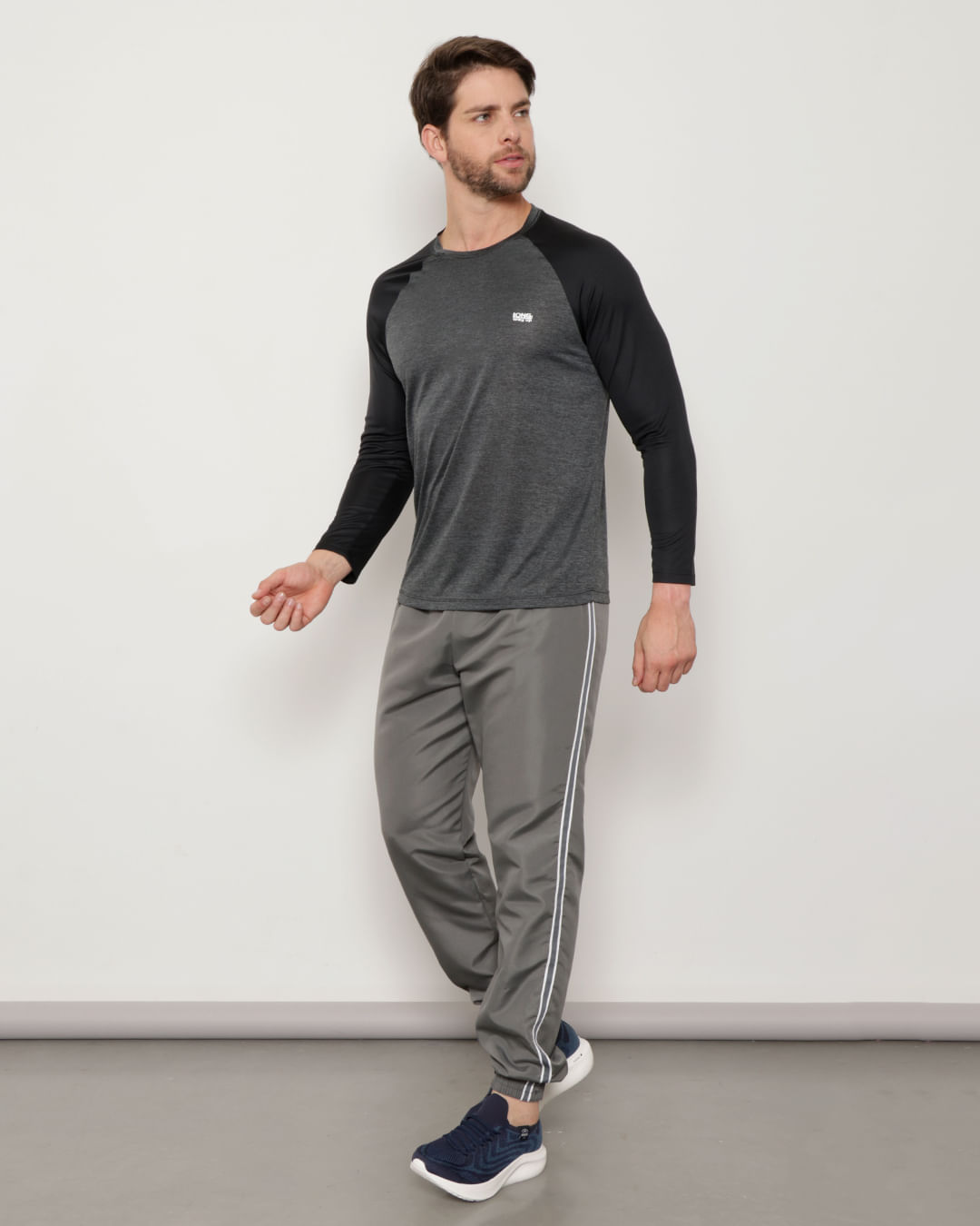 Calça Masculina Fitness Jogger Cinza