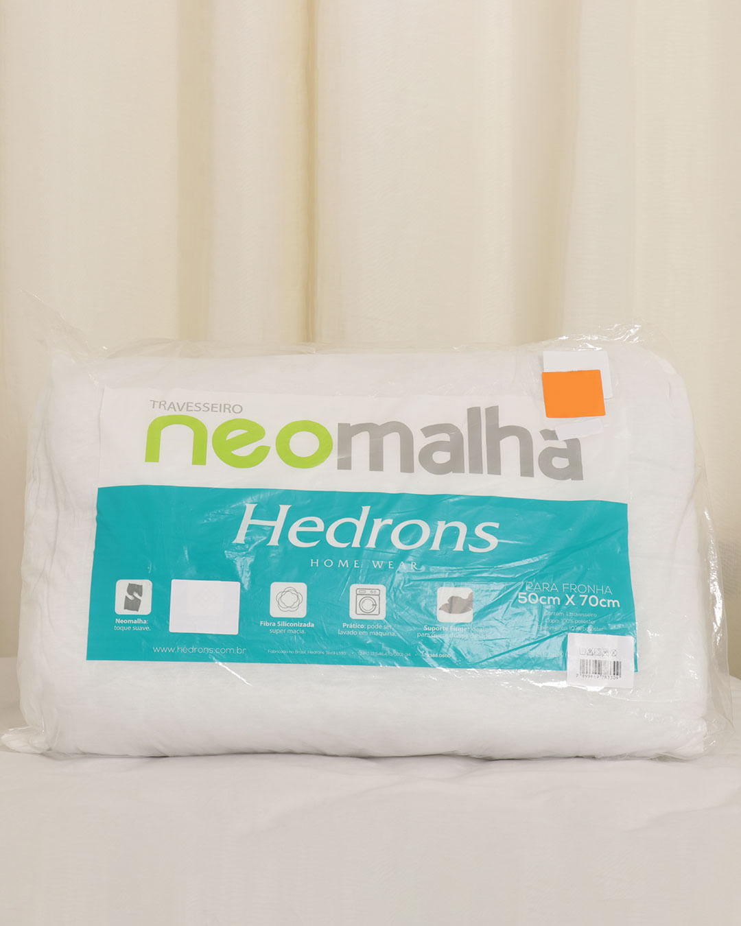 Travesseiro Neo Malha 50cm x 70cm Hedrons Cores Sortidas