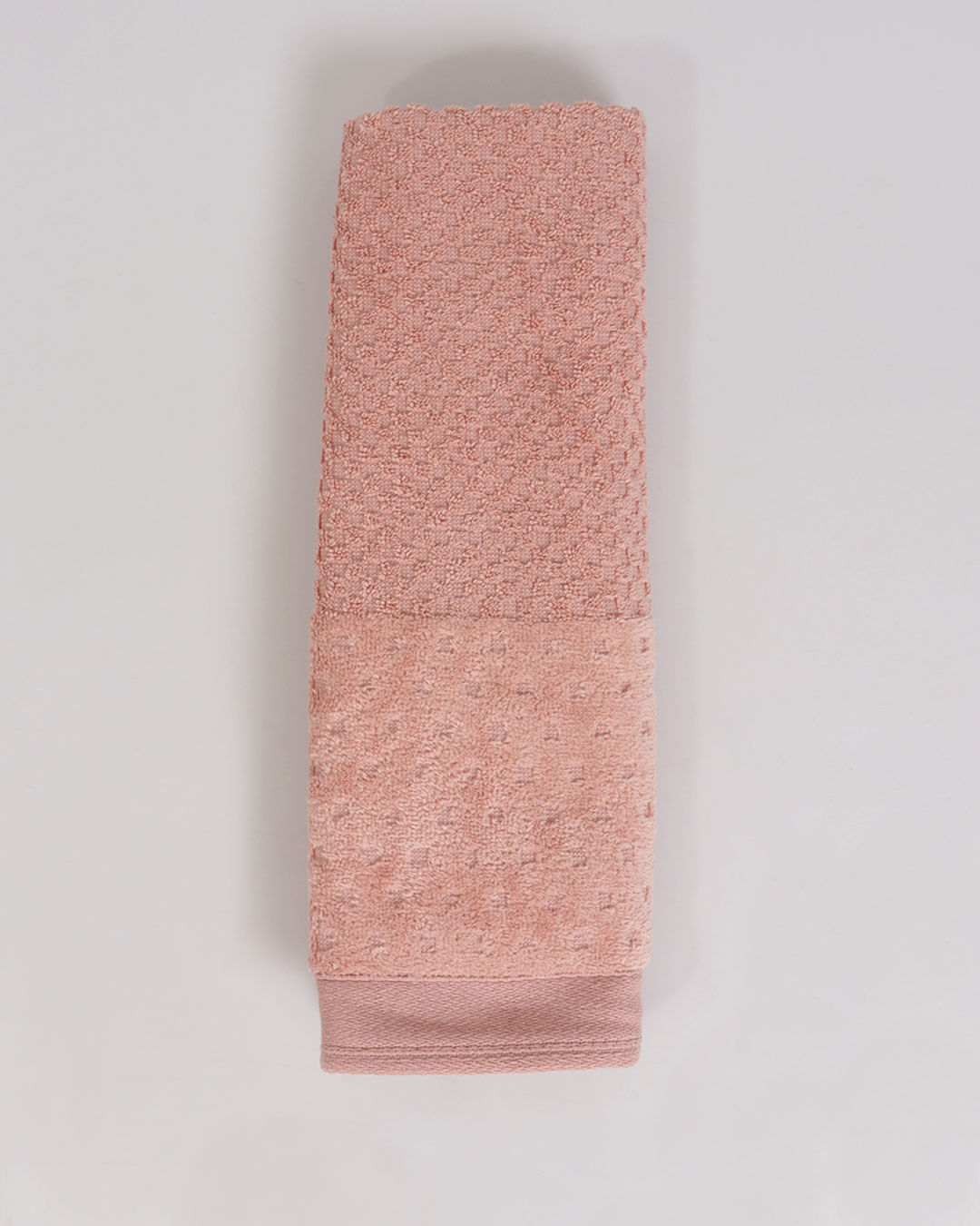 Toalha de Rosto Pollo Appel 50x75 Textura Quadriculada Rosa Claro