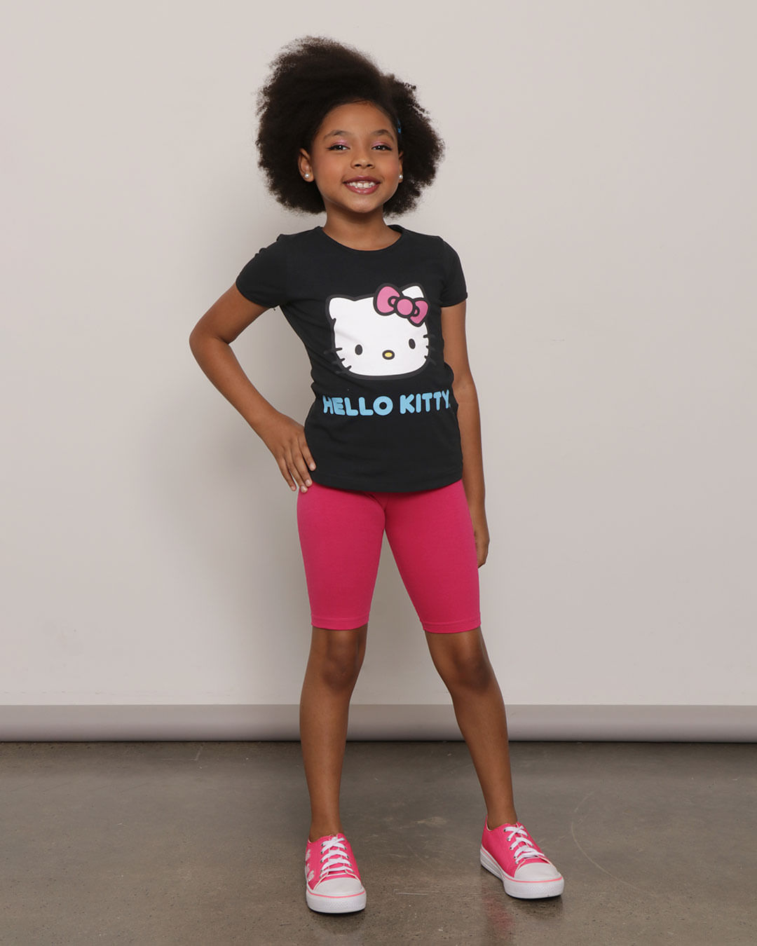 Conjunto Infantil Hello Kitty Preto