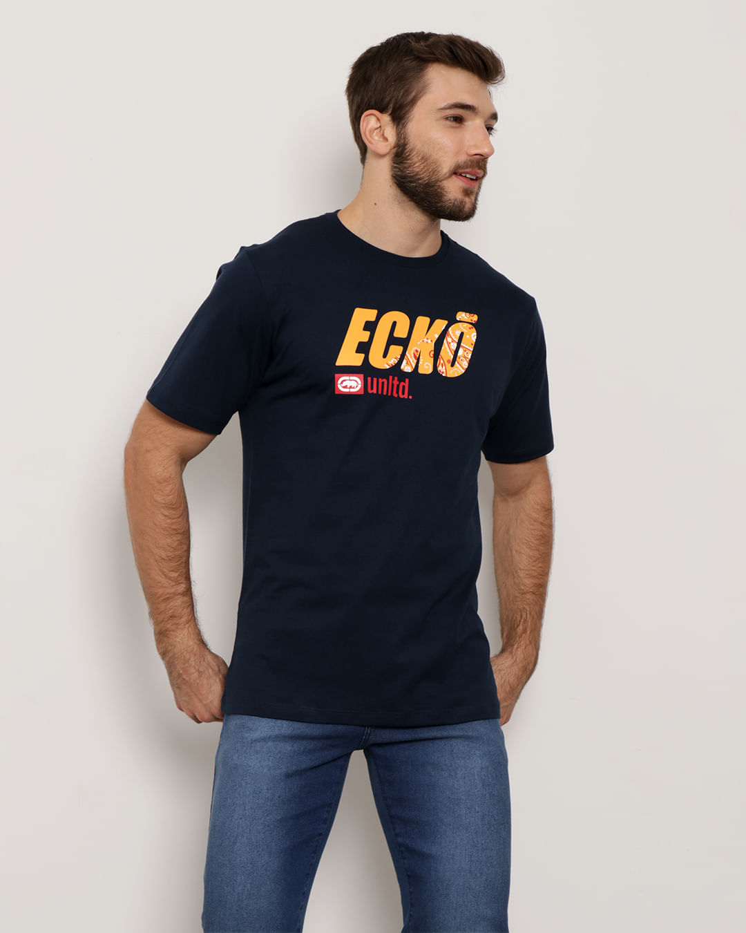 Camiseta Masculina Ecko unlimited Estampa Marinho