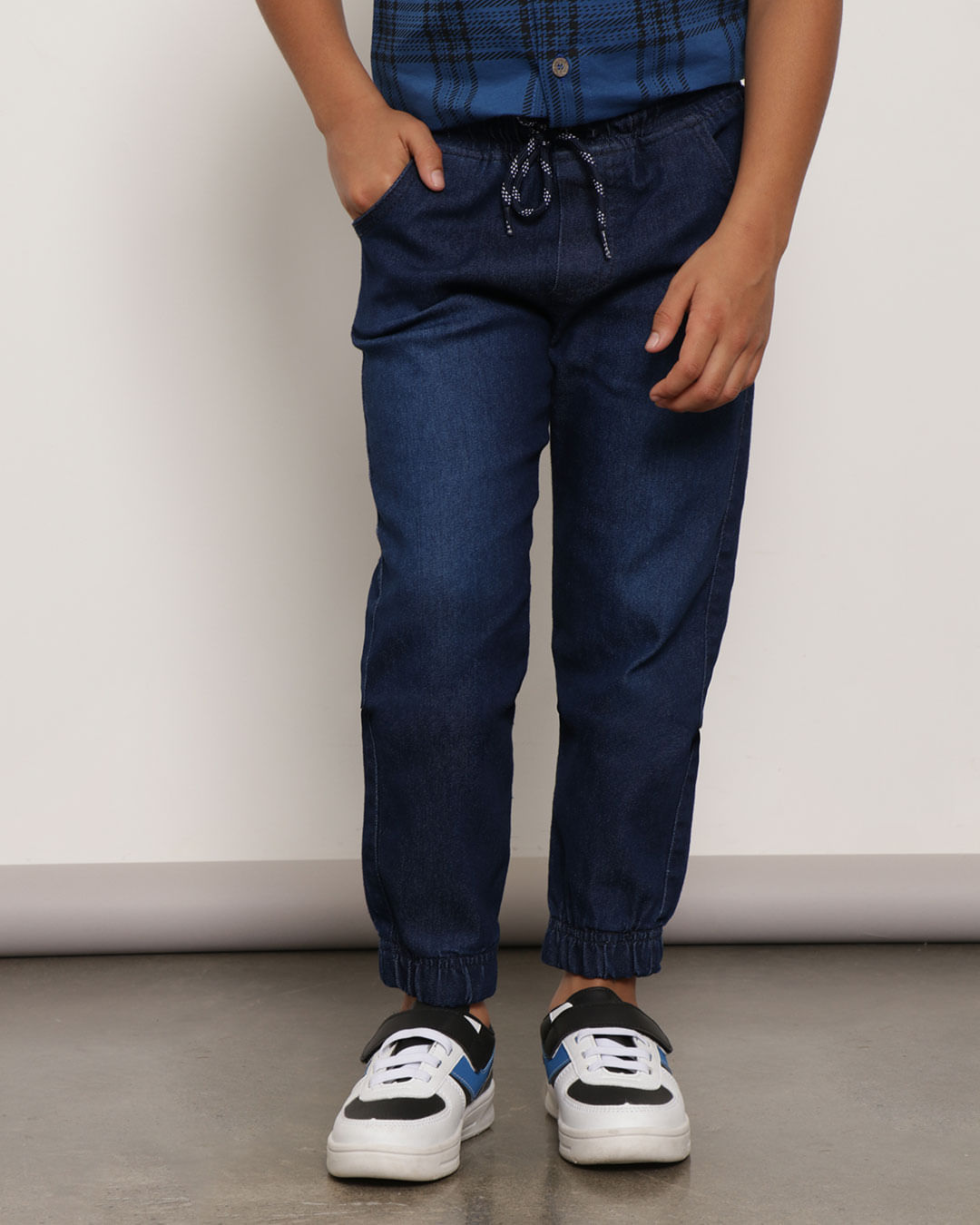 Calça Jeans Infantil Jogger Azul