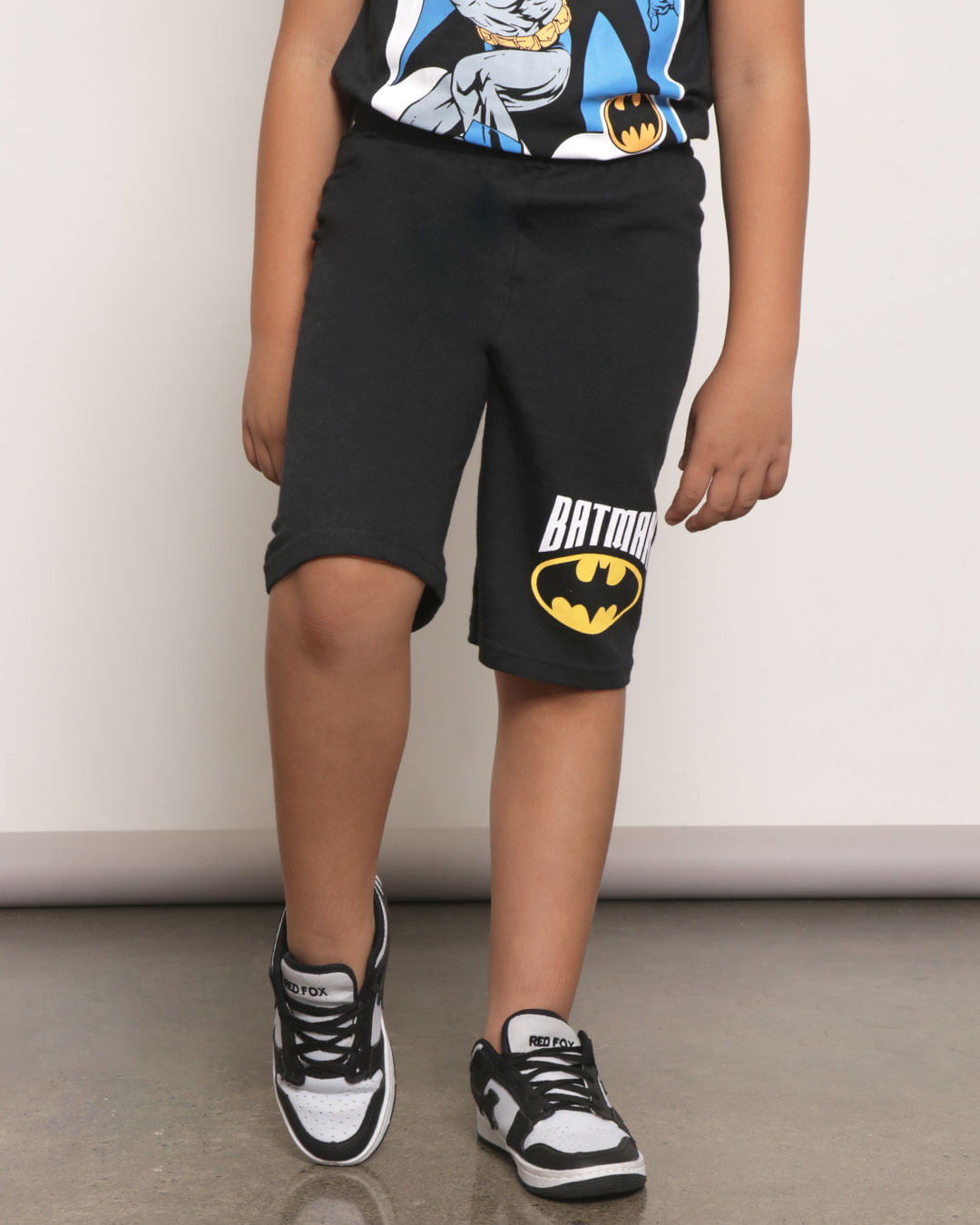 Bermuda DC Batman  Moletinho Infantil Preta