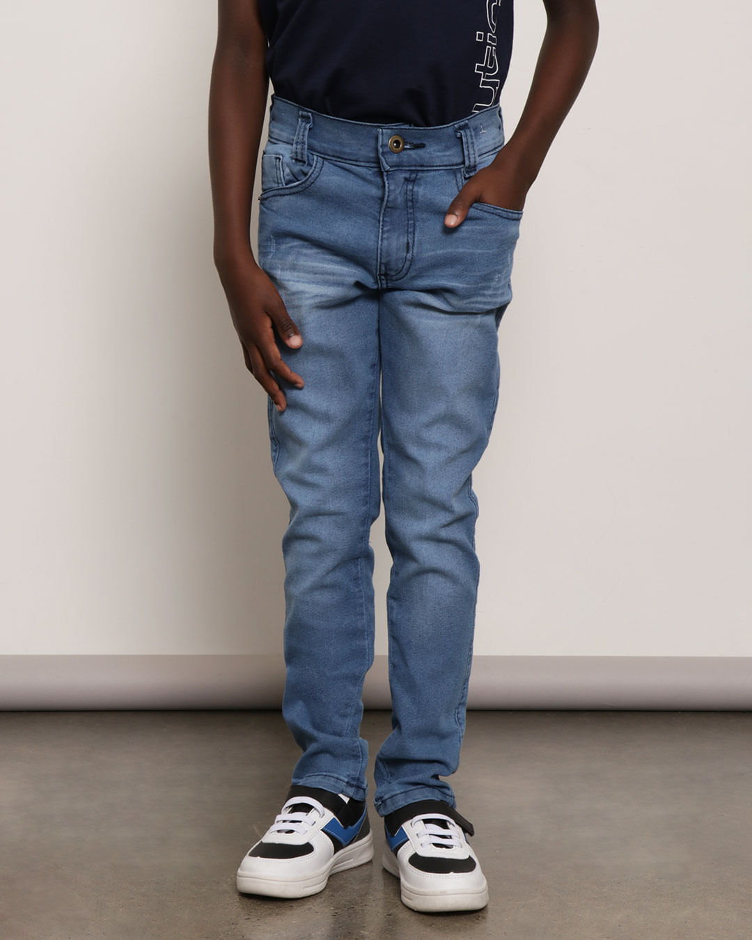 Calça Jeans Infantil Estonada Azul