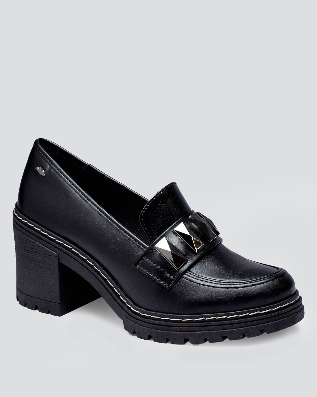 Sapato Feminino Dakota Loafer Salto Bloco Preto